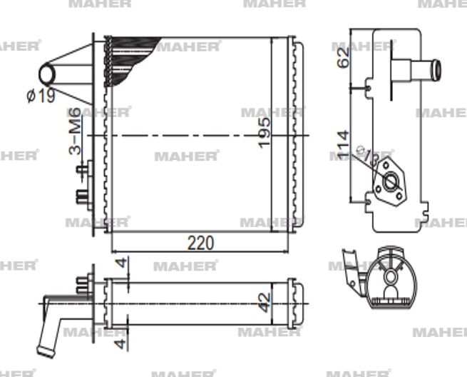 Fiat Palio Kalorifer Radyatörü 1996-2005 (1996-2005) OEM 7078698 Fiat Palio Kalorifer Radyatörü 1996-2005 (1996-2005) OEM 7078698